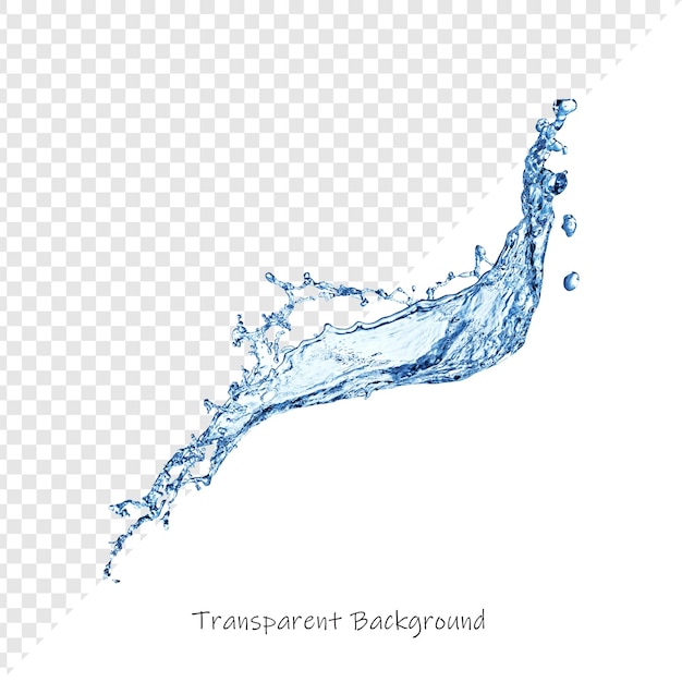 Salpicaduras de agua dinámicas con fondo transparente