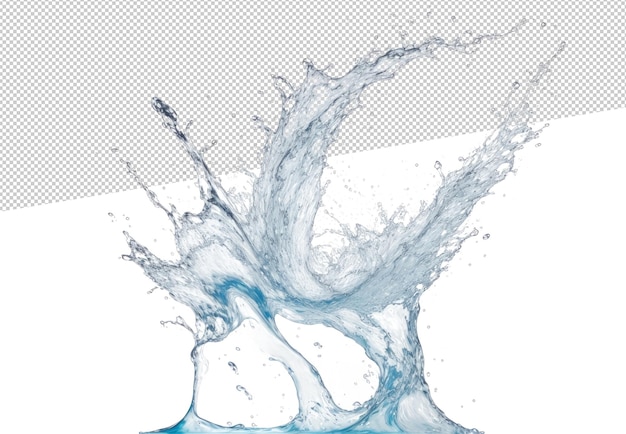 PSD salpicaduras de agua en fondo blanco