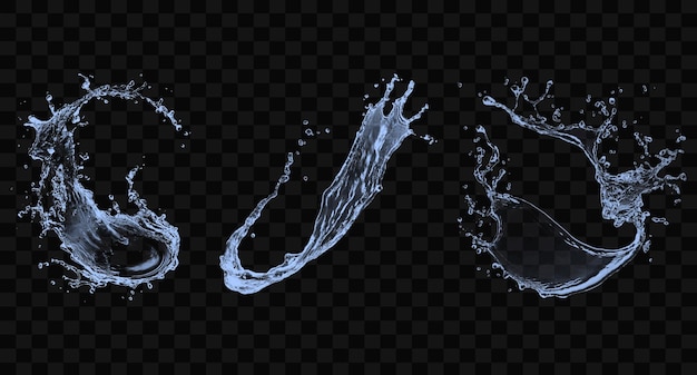 Salpicaduras de agua sobre transparente