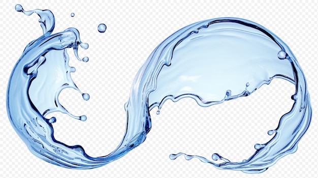 Las salpicaduras de agua son transparentes y aisladas.