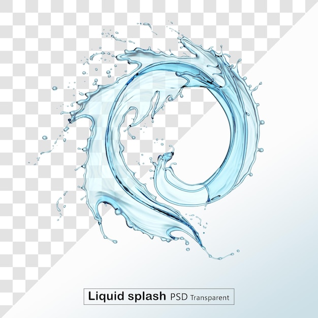 Las salpicaduras de agua son transparentes y aisladas.