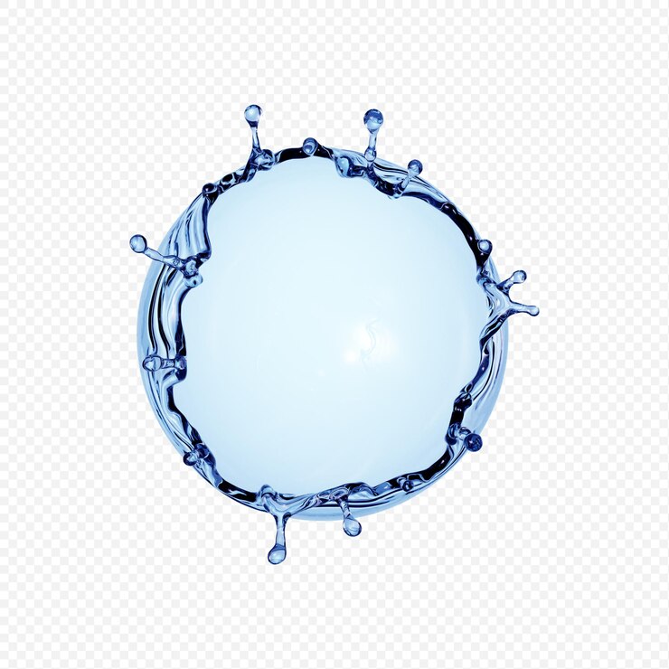 PSD salpicaduras de agua transparente aislado