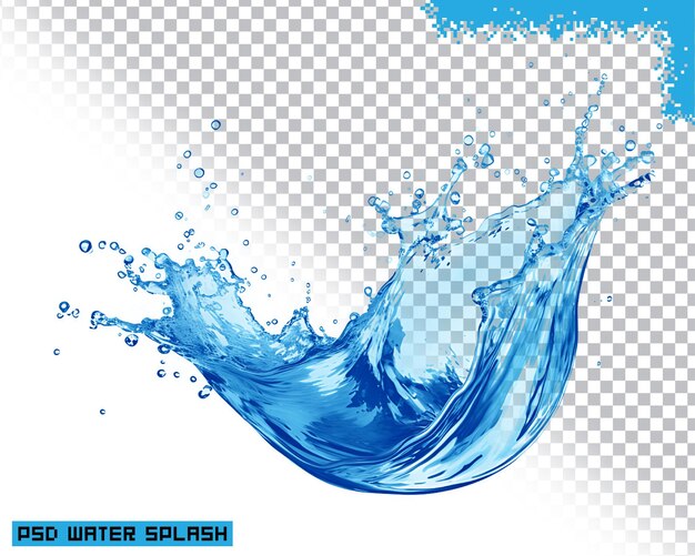 Salpicaduras de agua transparente