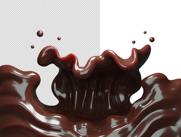 PSD salpicaduras de chocolate aisladas sobre fondo psd premium