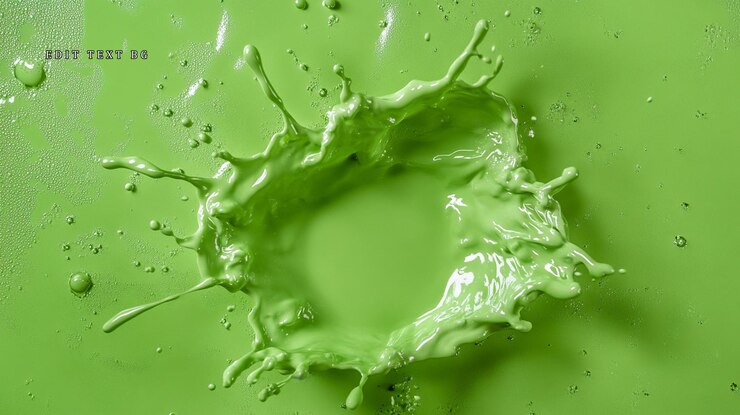 PSD las salpicaduras de la corona líquida verde