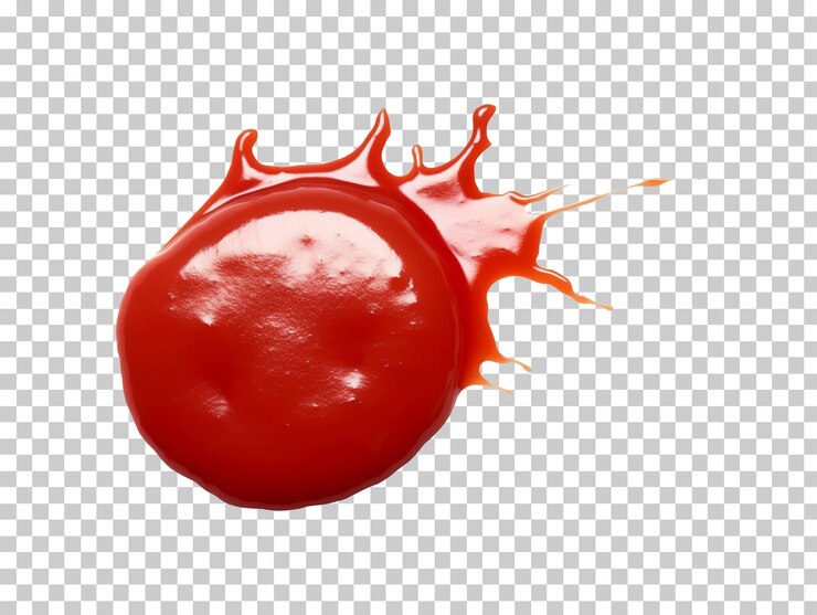 PSD las salpicaduras de ketchup rojo aislado fondo transparente png psd