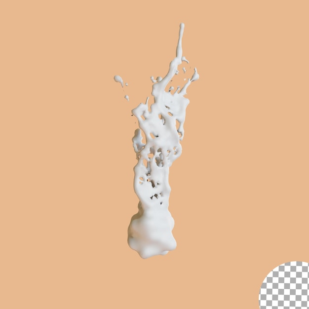 salpicaduras de leche 3d realista