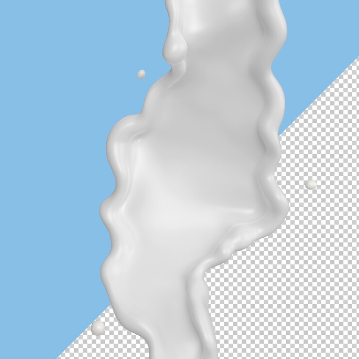 Salpicaduras de leche aisladas