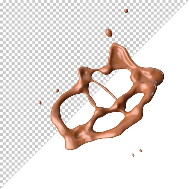 Salpicaduras de leche con chocolate 3d realista