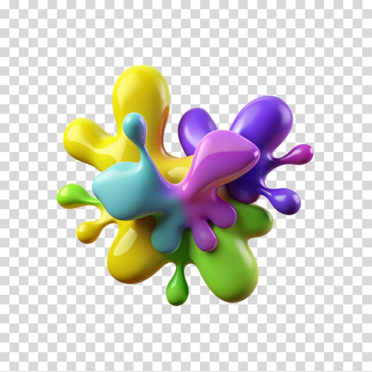 PSD las salpicaduras de pintura coloridas