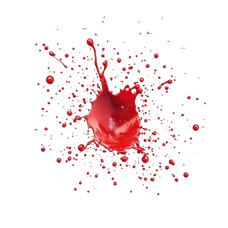 PSD las salpicaduras rojas aisladas
