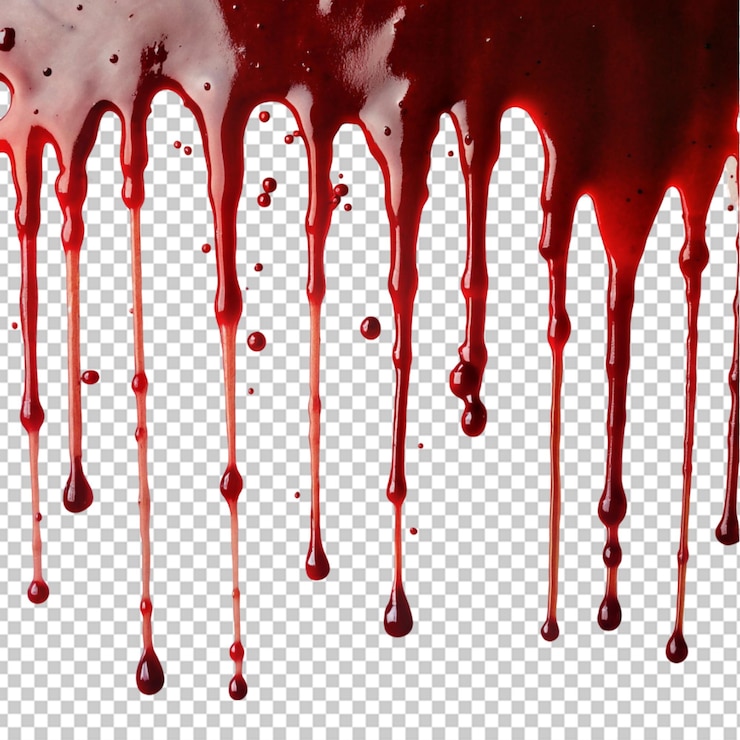 PSD salpicaduras de sangre goteando png