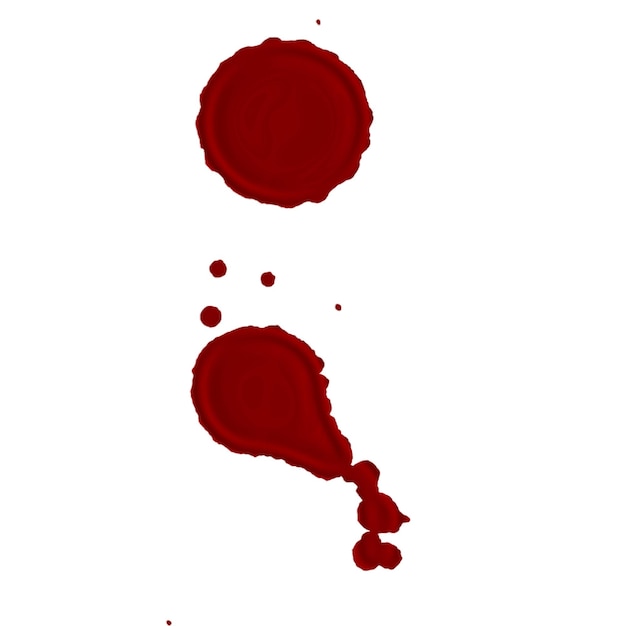 salpicaduras de sangre sobre un fondo blanco