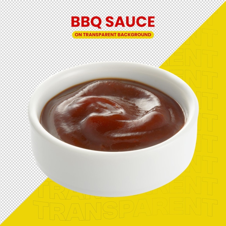 PSD salsa bbq su fondo trasparente isolato psd