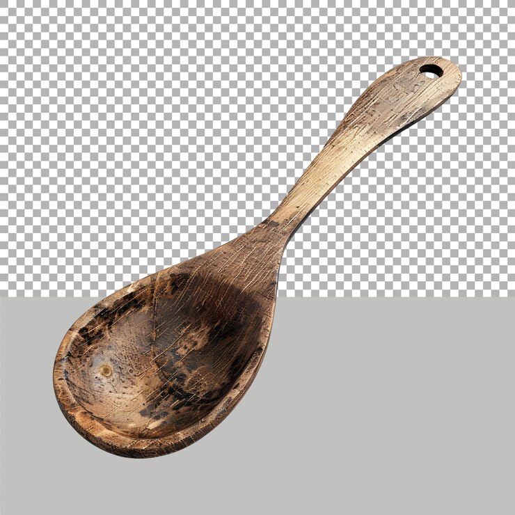 PSD salsa de cucharas de madera natural en un fondo transparente generado por ai