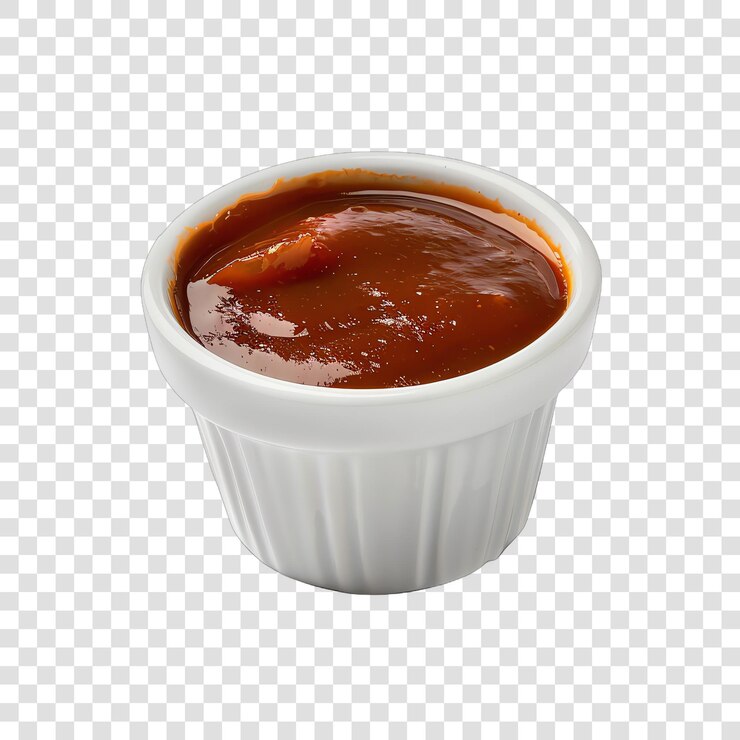 PSD salsa da barbecue realistica isolata su uno sfondo trasparente