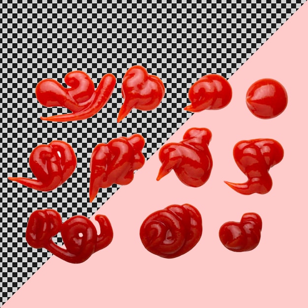 Salsa de ketchup de tomate salpicaduras o líquido rojo jugo de tomate vector realista aislado con fondo blanco