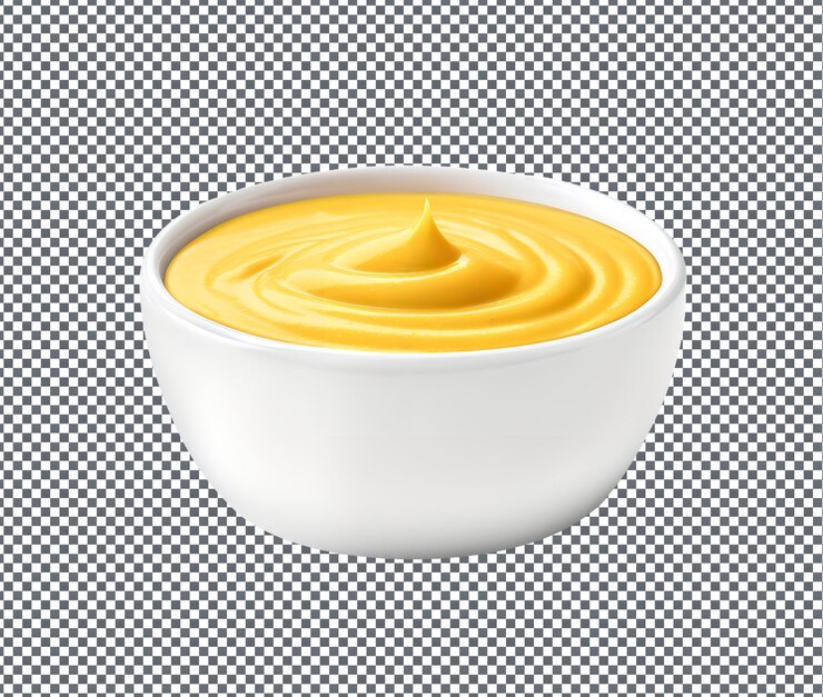 PSD salsa de mostaza deliciosa aislada sobre un fondo transparente