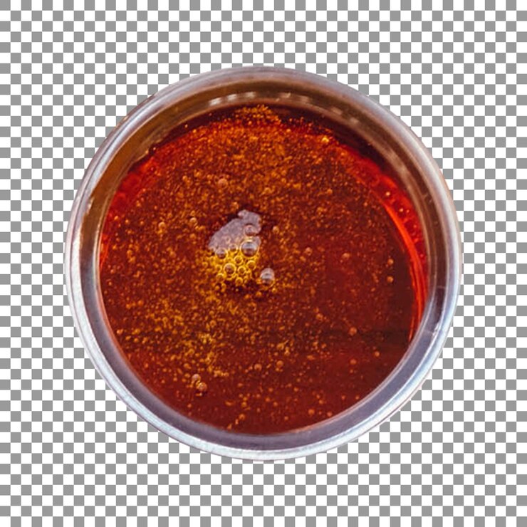 PSD salsa rossa fresca in una ciotola con sfondo trasparente