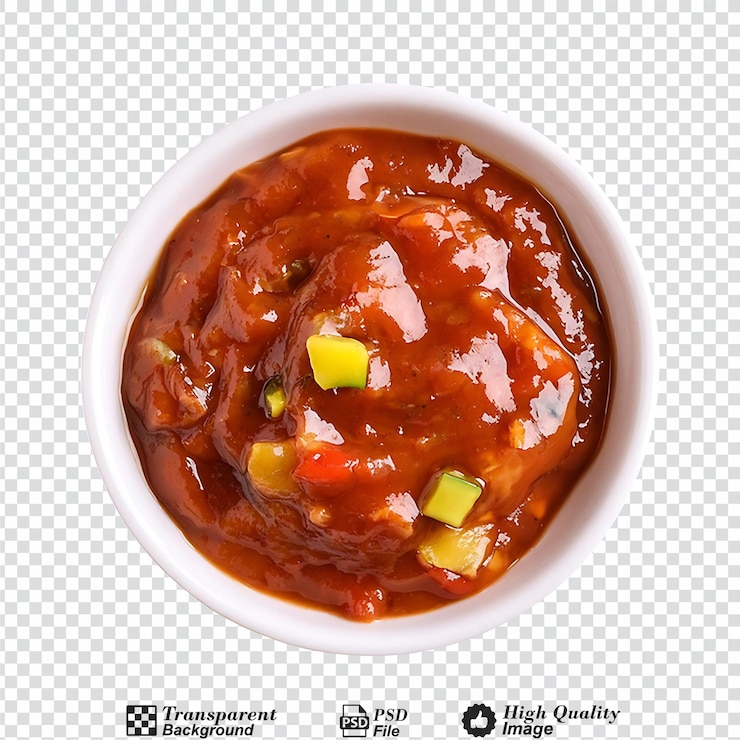 PSD salsa de taco aislada sobre un fondo transparente