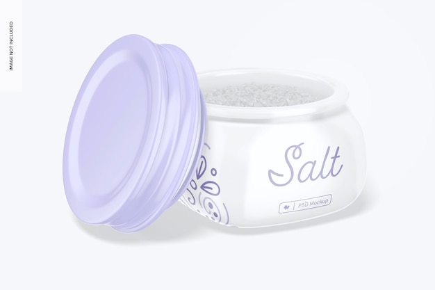 Salt Jar Mockup, aberto