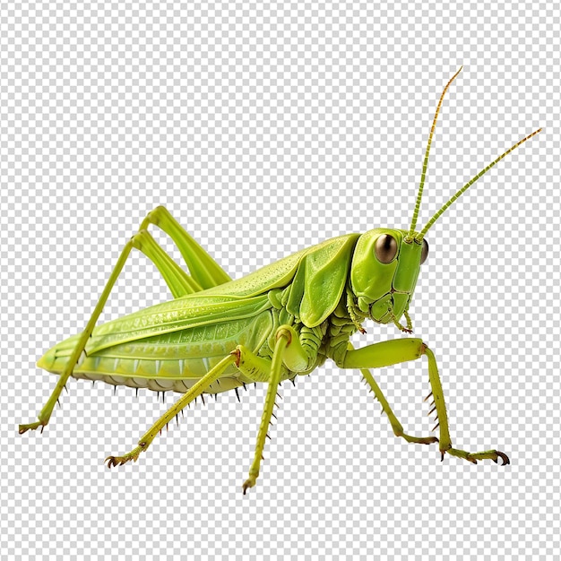 Saltamontes 3d aislado sobre fondo transparente png