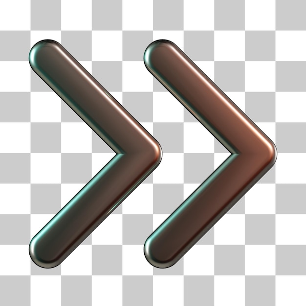 Saltar flecha derecha icono 3D