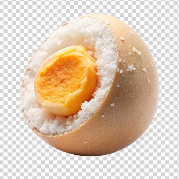 PSD salted egg isolated on transparent background