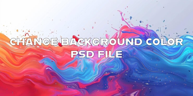PSD un salto de pintura colorido sobre un fondo blanco