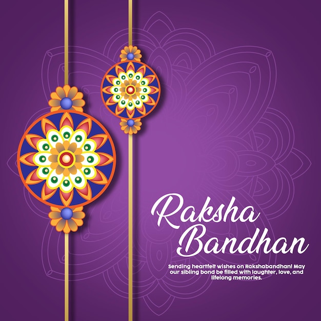 Saluti di Raksha Bandhan e post sui social media