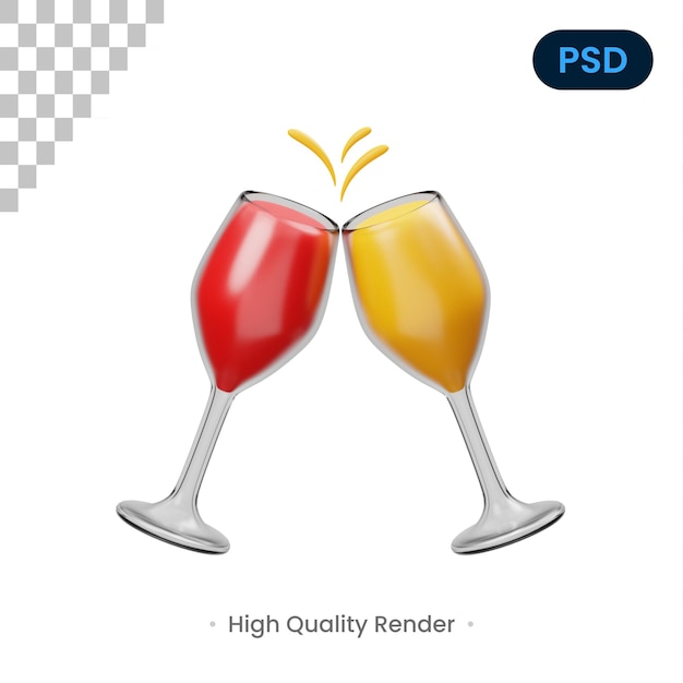 Saluti Icona 3D Premium Psd