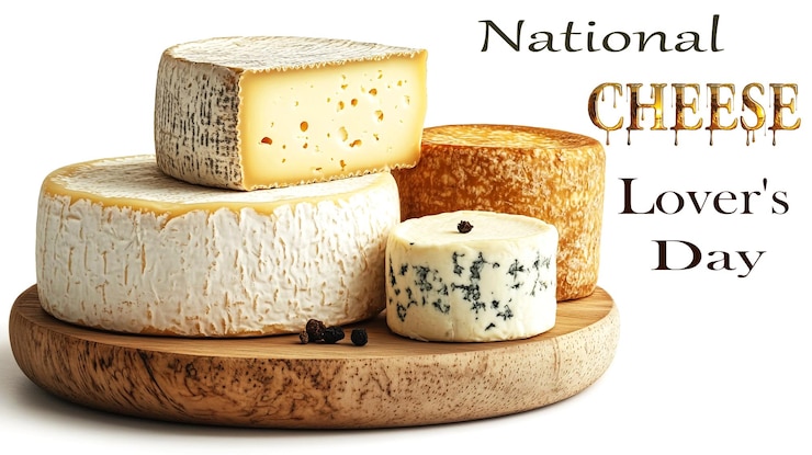 PSD saluti per la giornata nazionale degli amanti del formaggio