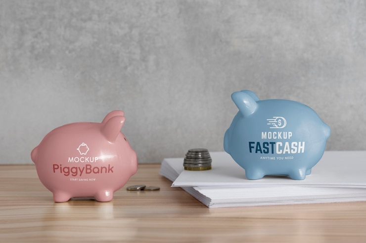 PSD salvadanaio in ceramica per risparmio e finanza
