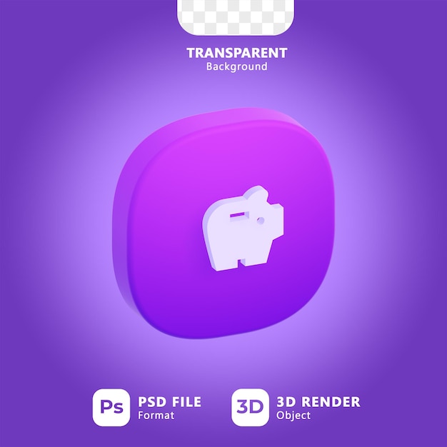 Salvando elementos de interface do usuário de gradiente roxo conjunto de ícones de comércio eletrônico 3d