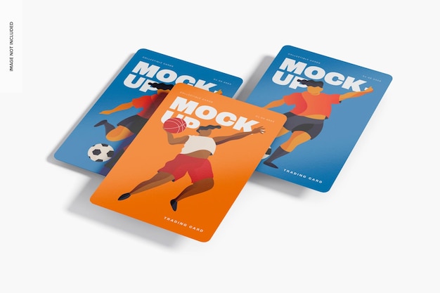 Sammelkarten-Mockup, rechte Ansicht