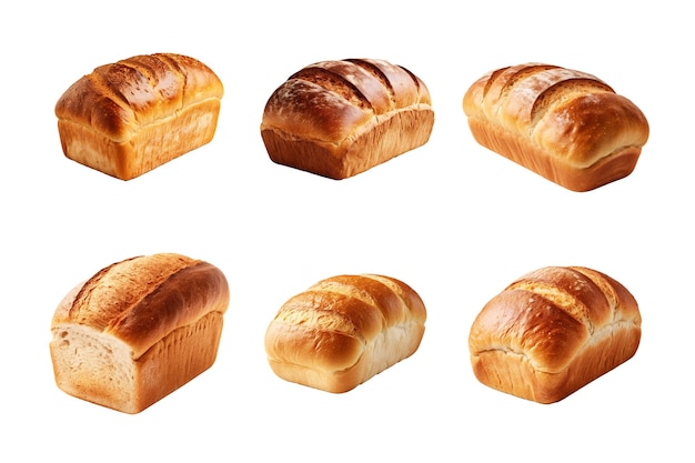 Sammlung von Brot isoliert auf einem transparenten Hintergrund