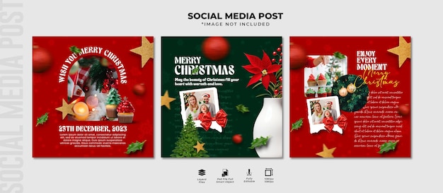 Sammlung von Instagram-Beiträgen zur Weihnachtsfeier