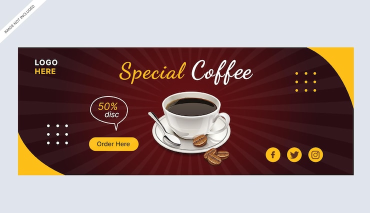 PSD sammlung von kaffeebanner-design-vorlagen für die werbung