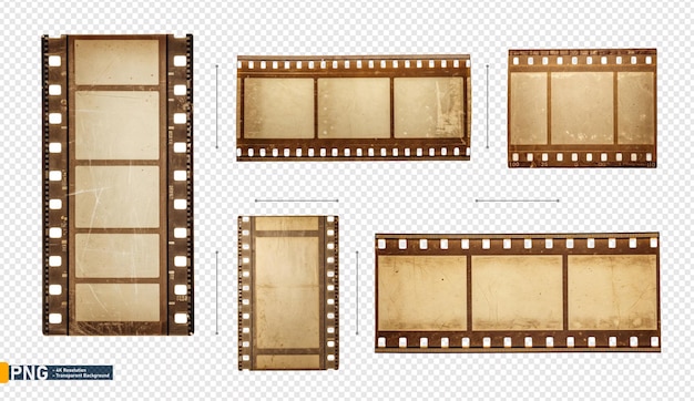 Sammlung von Vintage-Filmstreifen und -rahmen