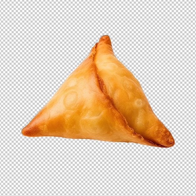 Samosa aislada sobre un fondo blanco