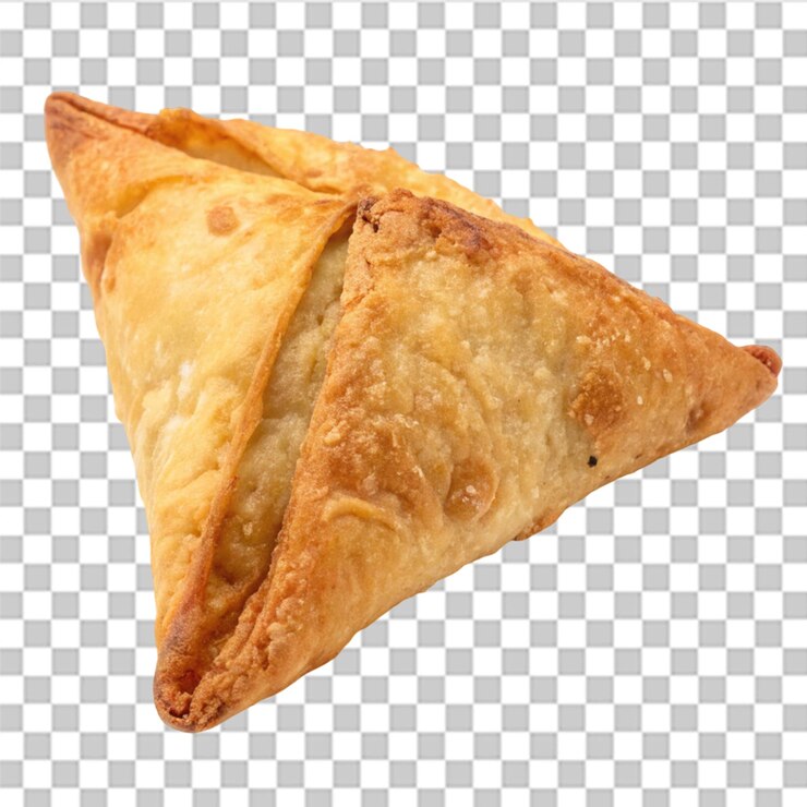 PSD samosa aislada sobre un fondo transparente