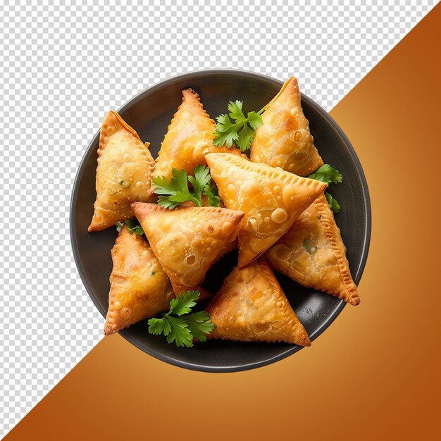 PSD samosa auf weißem hintergrund