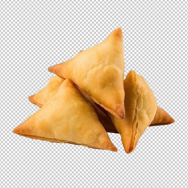 PSD samosa isolé sur fond blanc