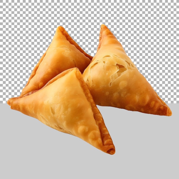 PSD samosas crocantes em fundo transparente gerado por ai