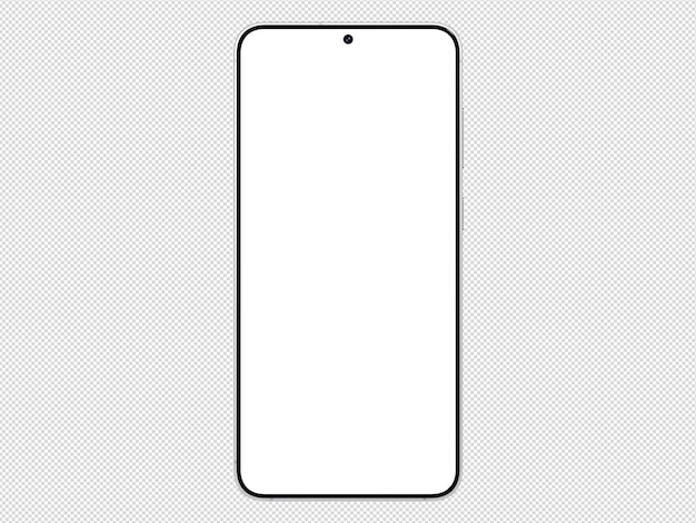 Samsung Galaxy S25 Silber Schatten Mockup Vorlage ohne Hintergrund isoliert