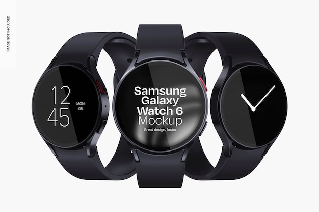 PSD samsung galaxy watch 6 set mockup frontansicht