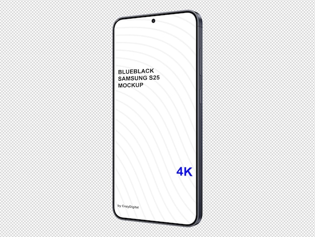 Samsung S25 Mockup Blueblack sin fondo isométrico