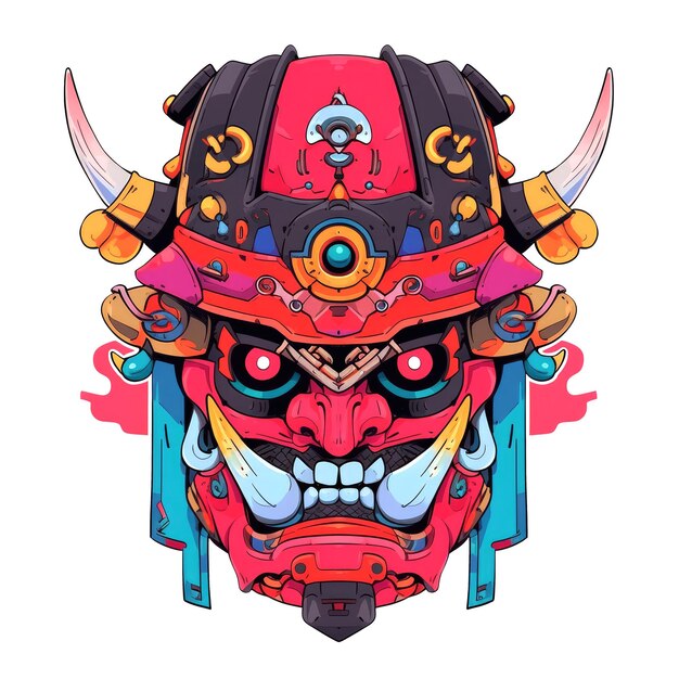 PSD samurai-maske-warrior