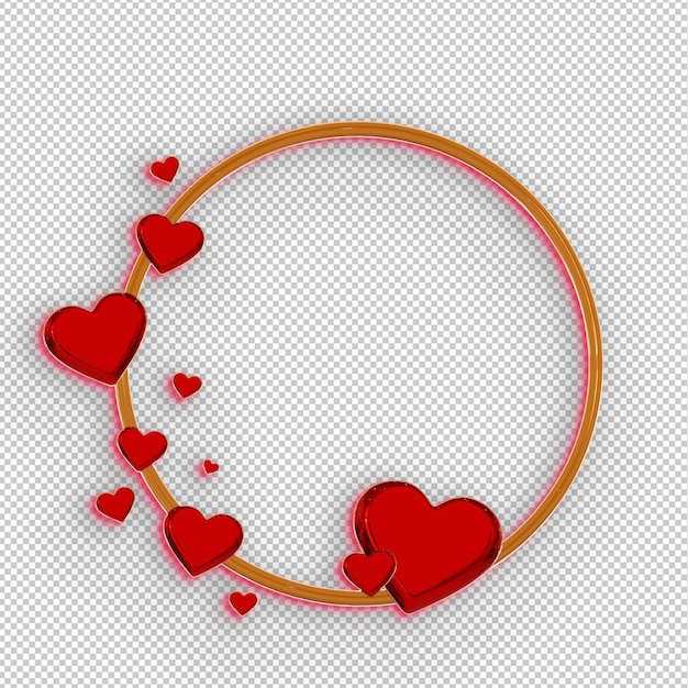 San Valentino Cuore sfondo trasparente