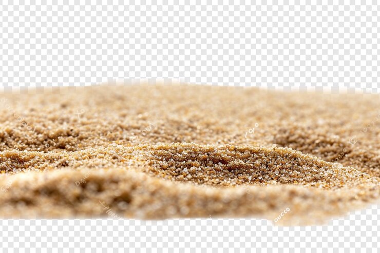 PSD sand dunes in the desert isolated on transparent background